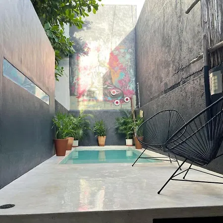 Sweet Apartment Tulum Town Great Pool Exterior photo